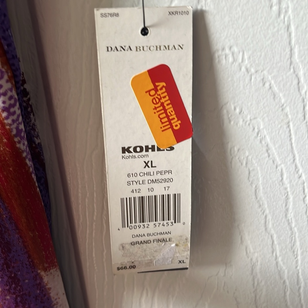 NWT Dana Buchman Faux Wrap Dress - Picture 3 of 5